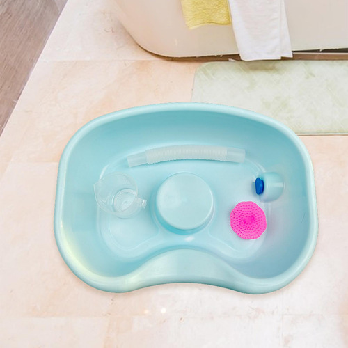 Lavabo De Champú Junto A La Cama Bandeja Para Lavar Verde