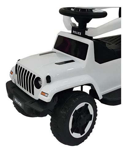 Carrinho Andador Com Empurrador Jipe Zippy Toys Cor Branco