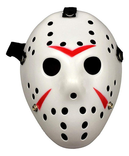 Máscara De Hockey De Jason Para Cosplay De Halloween (blanca