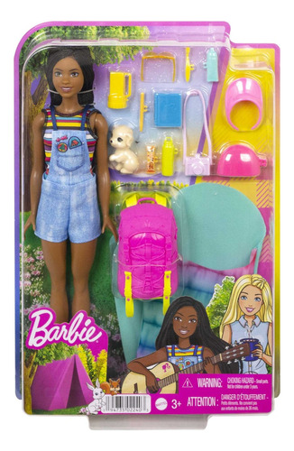 Muñeca Barbie Camping Brooklyn Mattel Mascota Accesorios