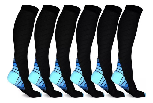 3 Pares Medías Calcetas De Compresion Várices Circulación
