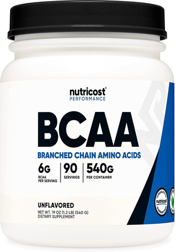 Nutricost Bcaa Branched Chain Amino Acids 540 G Sabor Insípido