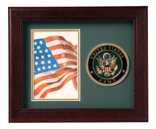 Flag Fotos Estados Unidos Retrato 4 X 6 Pulgadas Con Medalló