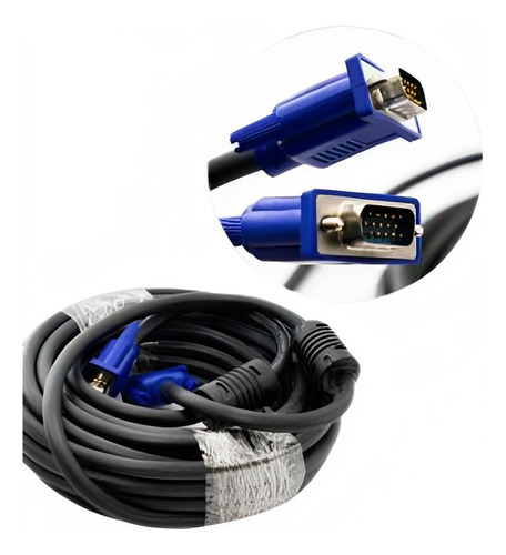 Cable Vga Largo 20 Metros Macho A Macho Monitor Pc Proyector