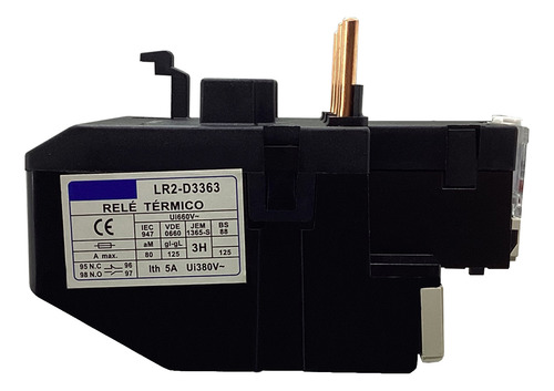 Rele Termico De Sobrecarga 63~80a 1na+1nf - D3363 (cjx2-d95)