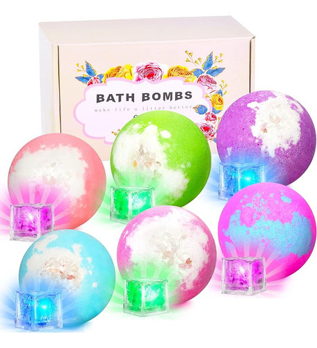 Bombas De Banho Luminosas Com Óleos Essenciais, Presente Rea