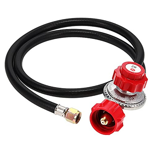 2109-red 4 Ft High Pressure 0-20 Psi Adjustable Regulat...