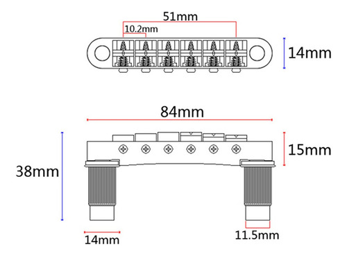Tune O Matic Puente Nashville Tipo Gibson Puente De Guitarra