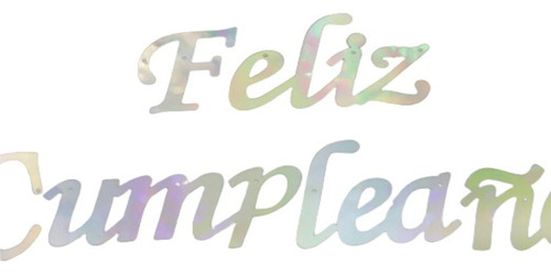 Cartel Feliz Cumpleaños Banner Iridiscente Fiesta Decoracion