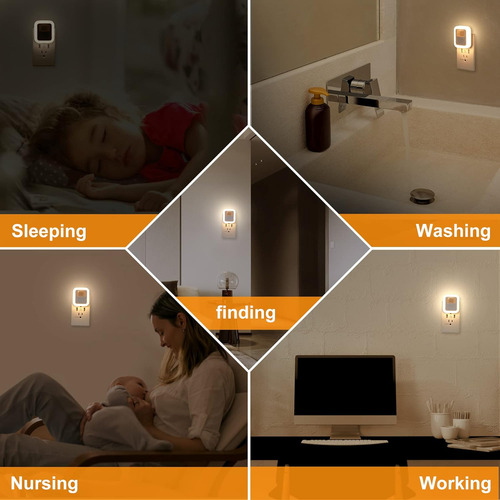 Luz Nocturna Sensor De Movimiento Que Se Conecta Pared,...