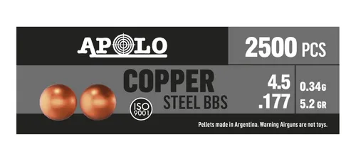 comprar Balines Cobreados Steel Bbs Cal. 4,5 Mm - 2500 Unid.