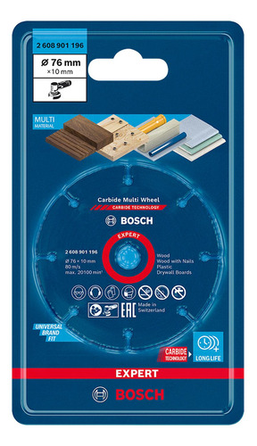 Disco De Corte Expert Carbide Multi Wheel 76mm (3'') Bosch