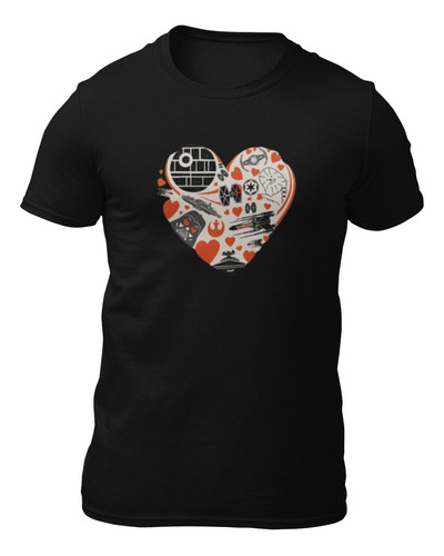 Playera De Star Wars Corazón Animado 14 De Febrero 