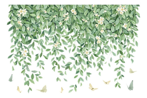 2 Piezas Hojas Pegatinas De Pared Plantas Murales Fondos De