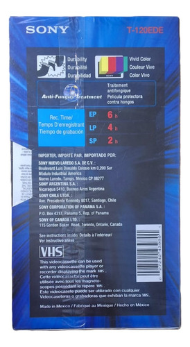 Sony Cassette Vhs T-120