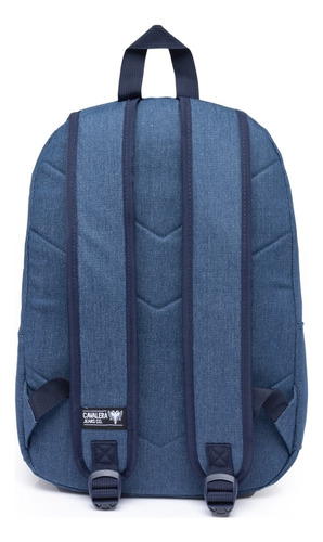 Mochila Bolsa Notebook Feminina Reforçada Faculdade Viagem Cor Azul Desenho Do Tecido Lisa