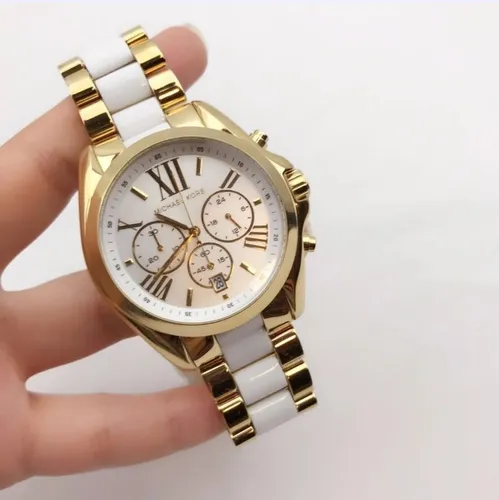 Rel gio Michael Kors Mk5743 Bradshaw Orig Gold White