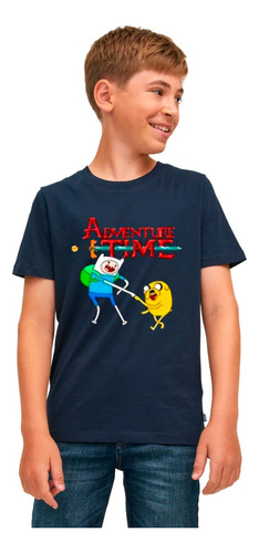 ¡oferta! Polera Manga Corta Para Niño Adventure Time