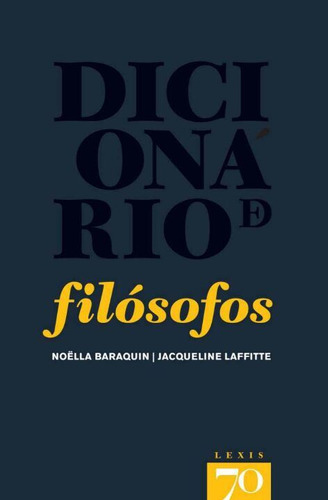 Libro Dicionario De Filosofos De Baraquin Noella E Laffitte