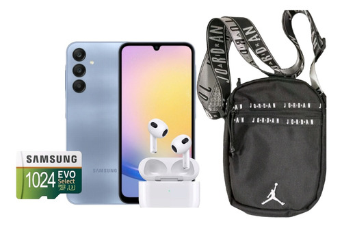 Samsung A25 5g 128gb 6gb +1tb Microsd+ AirPods 3+ Jordan Bag