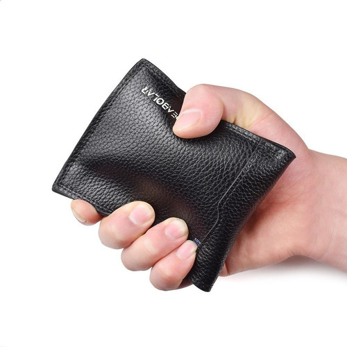 Navidad Cartera Caballero Corta Tarjetero De Piel Regalo