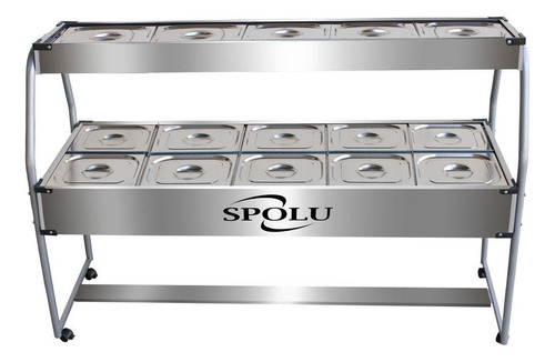 Carro Buffet Conjugado Duplo Spl512co 15 Cubas 220v Spolu