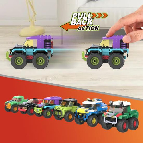 Tg Blocks Monster Truck Micro Brick Building Toy Para Niños