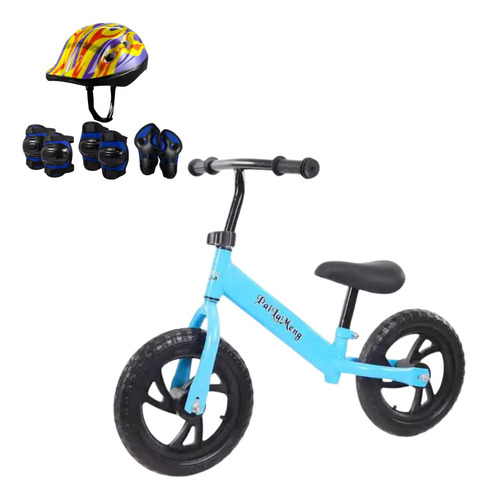 Kit Bici Sin Pedal Infantil Armada + Set De Proteccion 