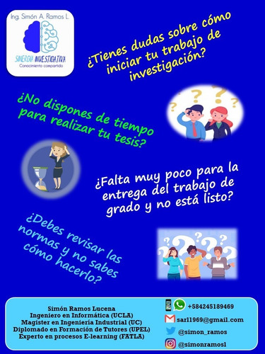 Imagen 2 de 8 de Tesis Y Trabajos De Grado: Somos Sinergia Investigativa