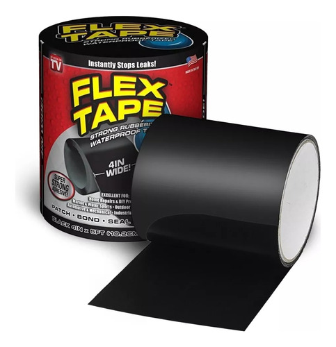 Flex Tape TFSBLKR0405 negro 10cm x 1.52mts
