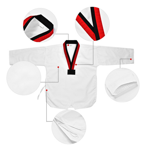 Disfraz De Karate Completo De Algodón, Uniforme De Taekwondo