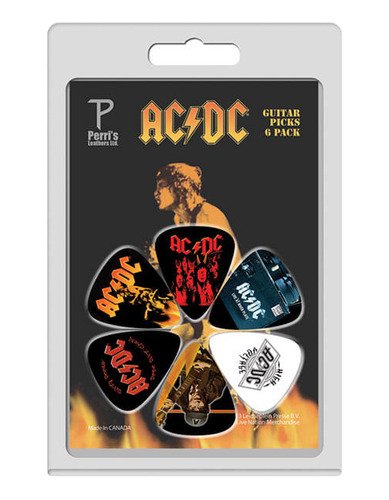 Lp-acdc4 Pack Uñetas 6 Ac-dc Perri's Leathers