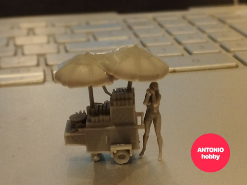 Adorno Ferromodelismo Kiosco De Calle Food Tracks Ho 1/87
