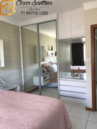 Imagem 13 de 30 de Casa 4 Suítes Em Condomínio Fechado, Buraquinho - Lauro De Freitas - Ca01136 - 70448689