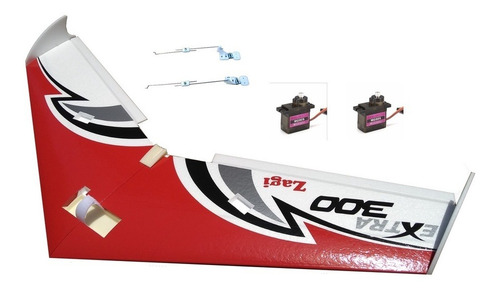 Aeromodelo Asa Zagi Horizon 1 Metro De Asa Com Linkagem + 2 Servos Mg90s Cor Vermelho