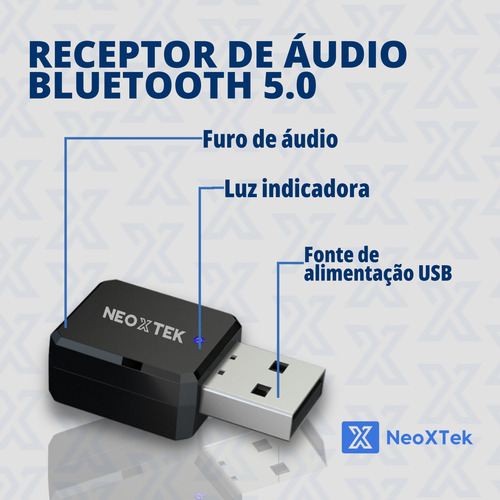 Adaptador Bluetooth Usb P2 Carro Música Receiver Automotivo