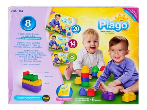 Bloques Blandos Para Bebes X8 Piago Primera Infancia 01-1300