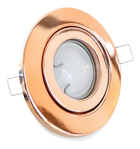 Pack X 10 Spot Embutir Luz Polimero Cobre + Led Smart Rgb