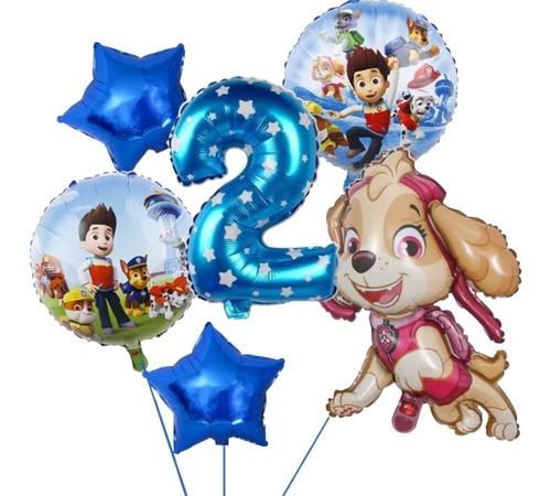 Set Globos Cumpleaños Paw Patrol Skye Fiesta Decoración 