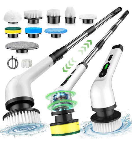 Depurador Giratorio Eléctrico, Cepillo De Limpieza De Baño