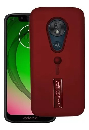 Funda Para Motorola Moto One Zoom Xt2010-1 Case Hibrida Color Rojo