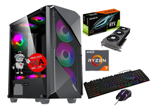 Cpu Gamer Ryzen 7 /ram 16gb/hdd 2tb+1tb Ssd/ Nvidia Rtx 8gb