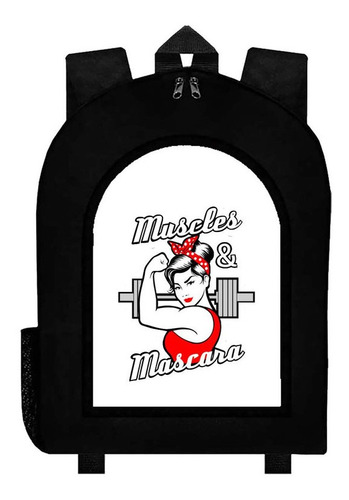 Mochila Negra Gym Gimnacio Art#ar34