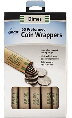 Mmf Industries Preformed Coin Wrappers, 60-pack Anidadas