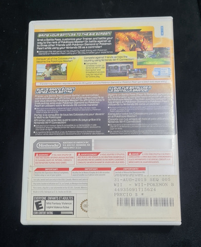 Nintendo Wii - Pokémon Battle Revolution Completo Manual (Usado)