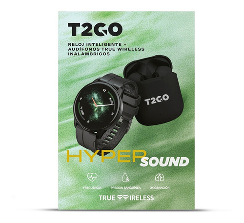Imagen 6 de 6 de Smartwatch Tech + Audifonos Bluetooth Wireless Stuffactory
