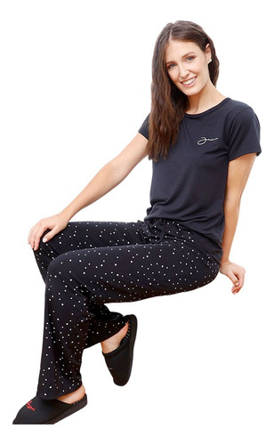 Pijama Jaia 24006e Manga Corta Y Pantalon Estampado