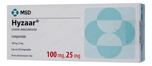 Hyzaar Comprimidos Recubiertos 100 Mg/25 Mg, 30 Comprimidos