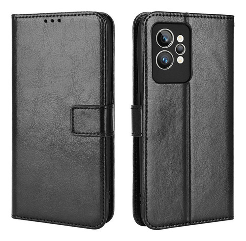 Funda De Anticaída For Realme Gt2 Pro De Cuero Flip Cartera