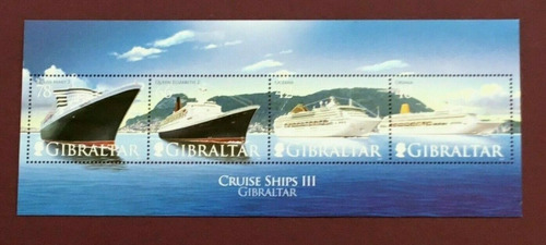 2007 Barcos Cruceros- Gibraltar (bloque) Mnh